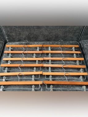 16” Wooden Pants Hanger Pack of 12